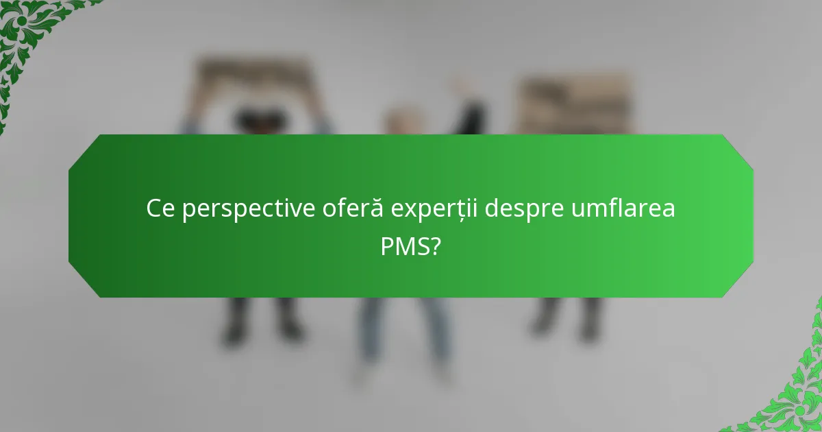 Ce perspective oferă experții despre umflarea PMS?