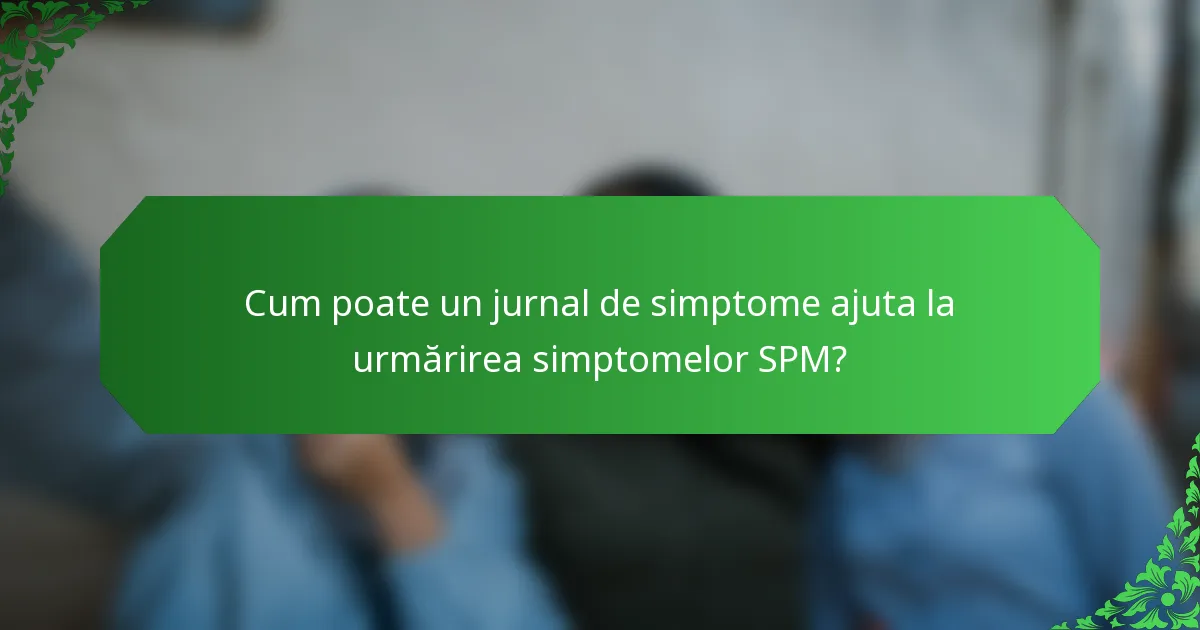 Cum poate un jurnal de simptome ajuta la urmărirea simptomelor SPM?